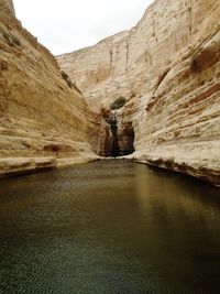 River amidst rock formations