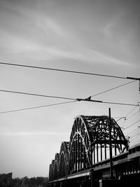 Low angle view of bridge against sky