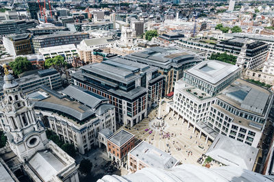 High angle view of cityscape