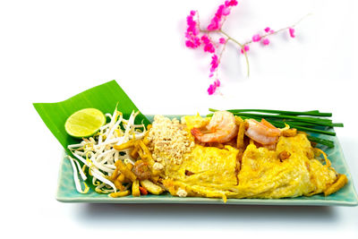 Close-up of meal served in plate