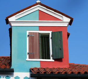 Low angle view of house against sky