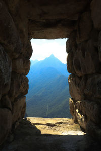 Scenic view of rocky mountains