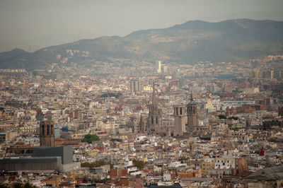 Aerial view of buildings in city