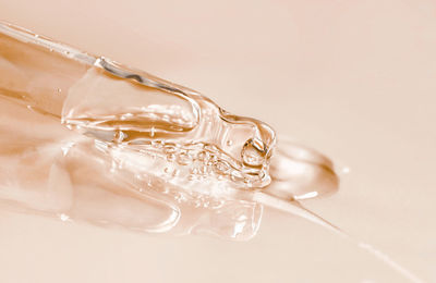 Close-up of water against white background