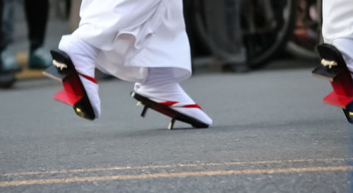 Man skateboarding on street