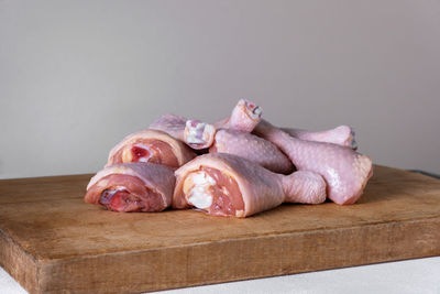 Close-up of food on table