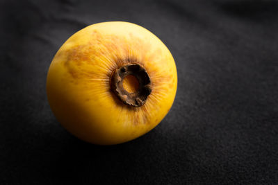 High angle view of lemon on table