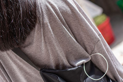 Close-up rear view of man