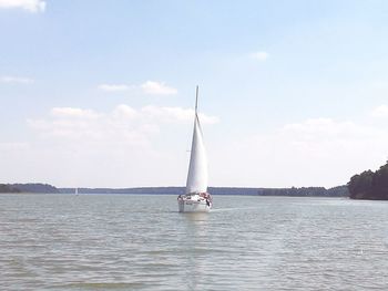 View of boats in sea