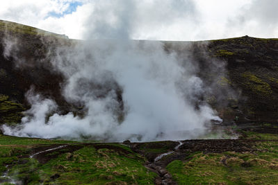 Scenic view of waterfall