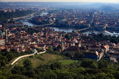 High angle view of cityscape