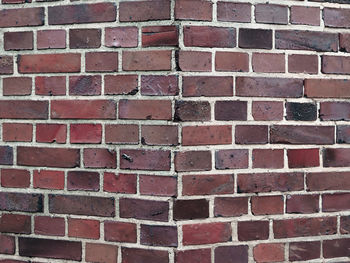 Full frame shot of red brick wall