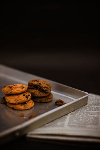 Close-up of cookies on table