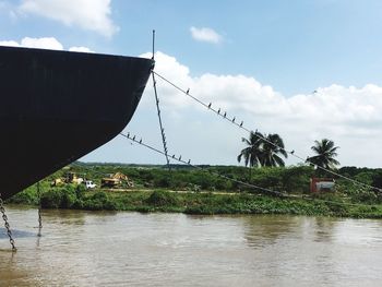 Scenic view of river against sky