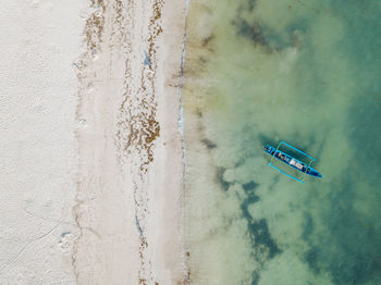 High angle view of surf on beach