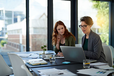 Businesswomen working at office