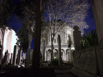 Panoramic view of temple outside building at night