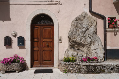 Entrance of building