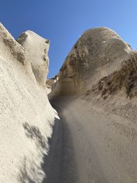 Rock formations in sunlight