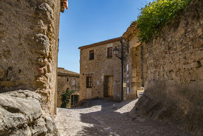 Old ruin building against clear sky