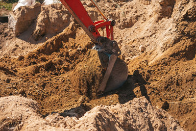 Low angle view of construction site