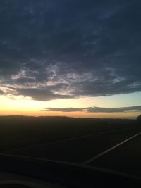 Scenic view of landscape against cloudy sky