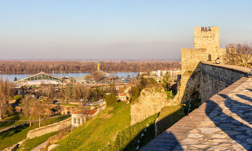 Panoramic view of historic building against sky