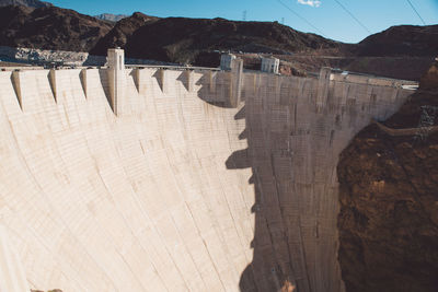 High angle view of dam