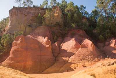 Rock formations on land