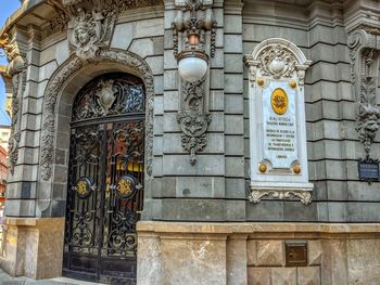 Low angle view of historical building