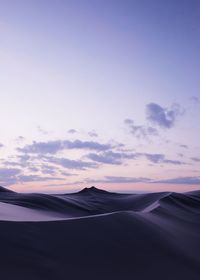 Scenic view of silhouette landscape against sky during sunset