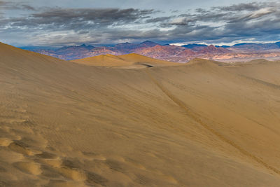 Scenic view of desert against sky