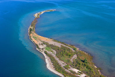 High angle view of sea shore