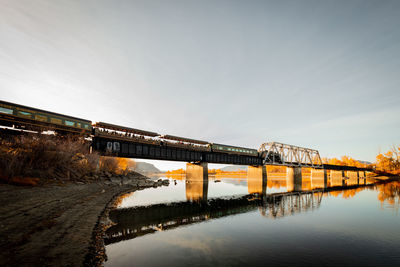 Bridge over river against sky