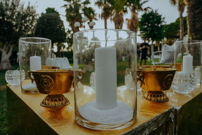 Close-up of drink on table