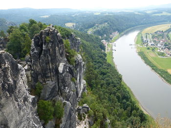 Panoramic view of landscape and mountains