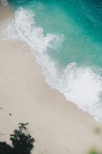 High angle view of beach