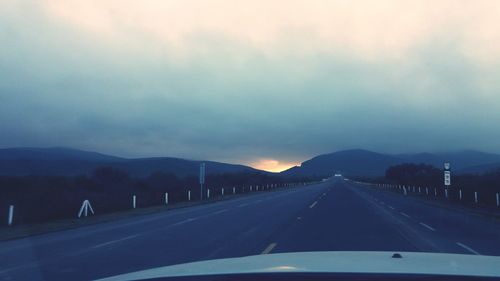 Car on road against sky