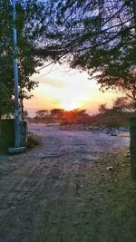 Scenic view of sunset over sea