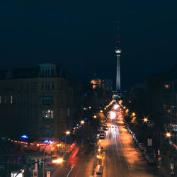 City street at night