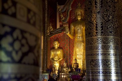 Close-up of statue in temple