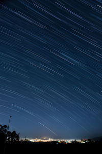 Scenic view of star field against sky at night