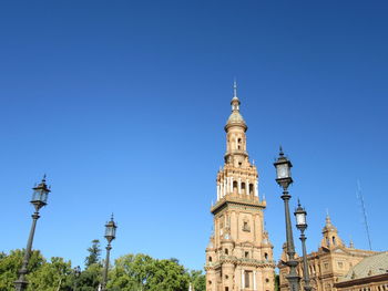 Low angle view of cathedral against blue sky