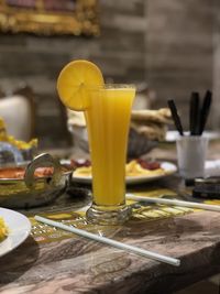 Close-up of drink on table