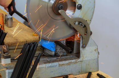 Man working on metal structure