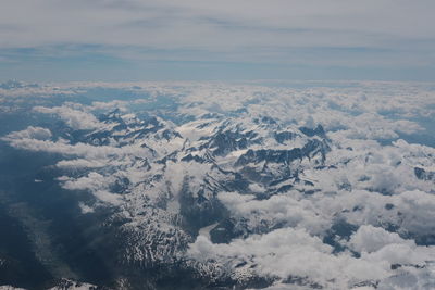 Aerial view of cloudscape