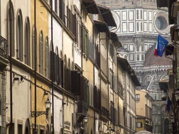 Low angle view of buildings in city