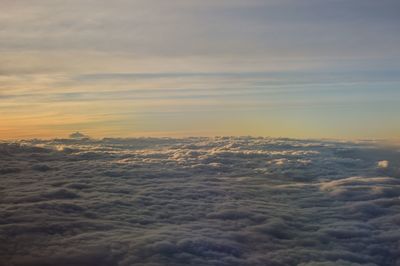 Aerial view of cloudy sky