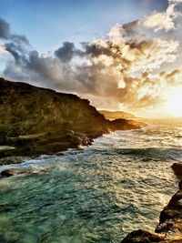 Scenic view of sea against sky