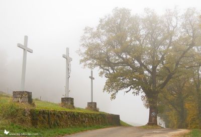 View of cross on sunny day